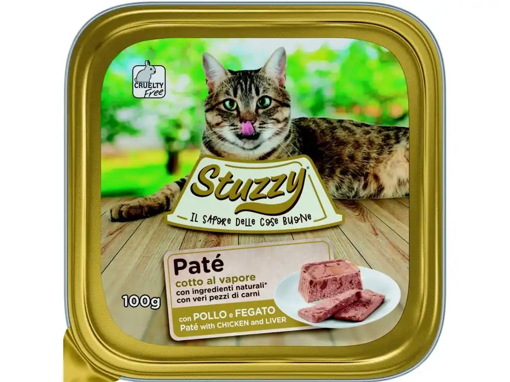 Alleen Vandaag Stuzzy Cat vanička Adult Paté kuřecí játra 100g – paštika z jater 100g