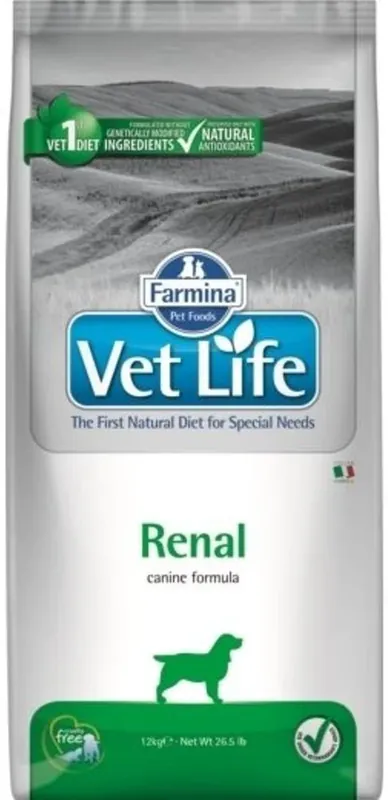 Voordeelprijs Vet Life Natural DOG Renal 12kg – dieta pro psy s onemocněním ledvin