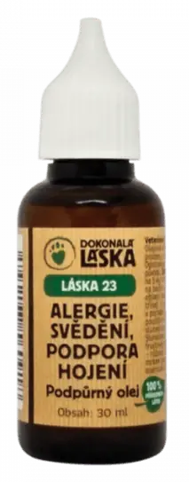LÁSKA 23 Alergie, hojení, svědění, podpůrný olej 30ml – podpora hojení a alergie Weekendaanbieding