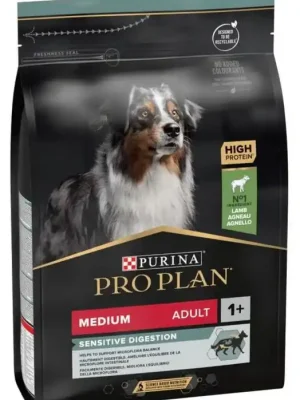 Veilige Betaling ProPlan Dog Adult Medium SensitiveDigest Lamb 3kg – krmivo pro citlivé trávení u psů, jehněčí.