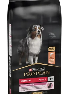 Express Levering ProPlan Dog Adult Medium SensitiveSkin Salmon 14kg – krmivo pro zdravou kůži u středních psů, losos.