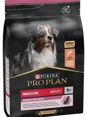 ProPlan Dog Adult Medium SensitiveSkin Salmon 3kg – dieta pro psy se zdravou srstí, losos. Direct Beschikbaar