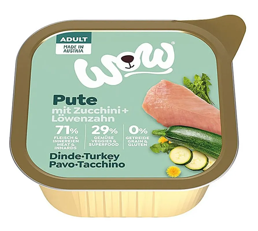Superprijs WOW Krocan s cuketou Adult paštika 150g – Krůtí paštika s cuketou pro dospělé psy.