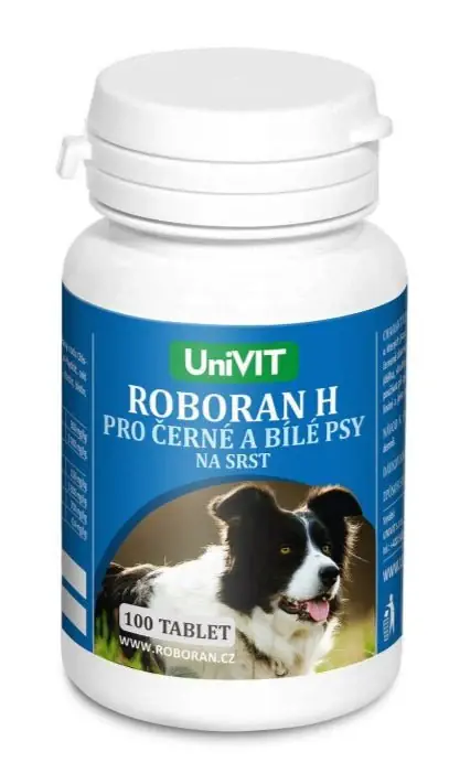 Roboran H pro psy Černé a Bílé 100tbl – péče o srst psů s černobílým zbarvením Korting