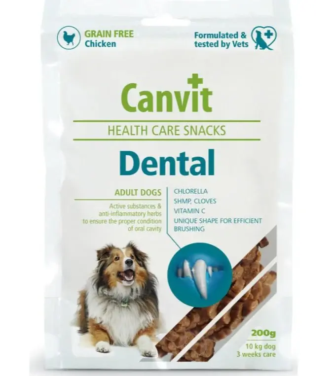 Canvit Snacks Dental 200g – dentální pamlsky pro psy na čištění zubů a podporu zdravých dásní, balení 200 g Fabrieksprijs