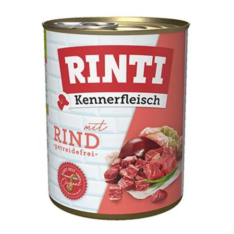 Goedkoop Rinti Dog Kennerfleisch konzerva hovězí 800g