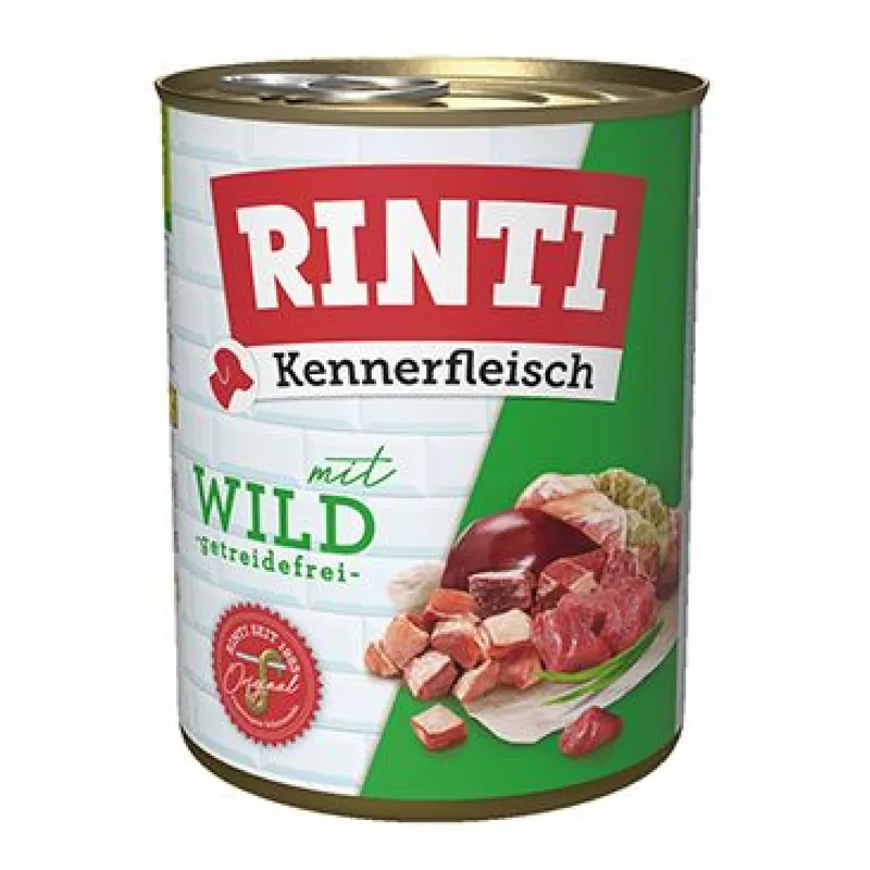 Rinti Dog Kennerfleisch konzerva zvěřina 800g Direct Beschikbaar