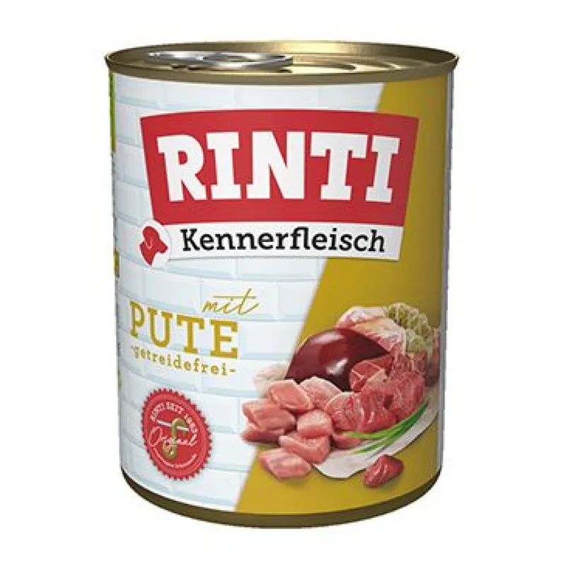 Tijdelijk Beschikbaar Rinti Dog Kennerfleisch konzerva krůta 800g