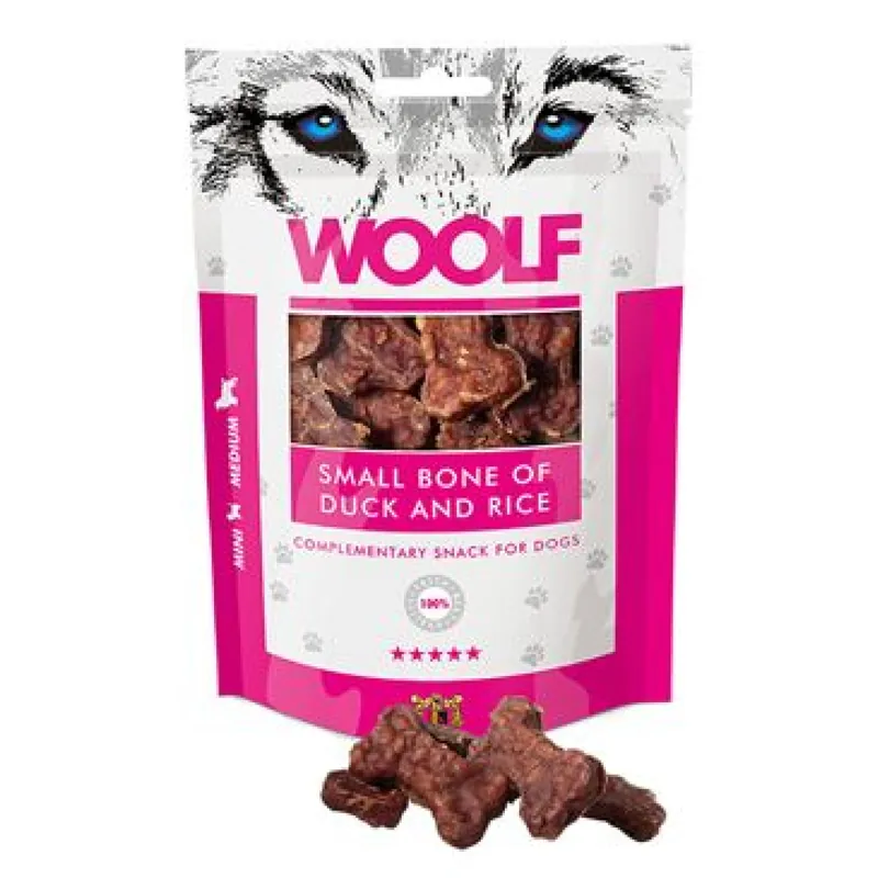 WOOLF Classic poch. Small Bone of Duck and Rice 100g Exclusieve Aanbieding