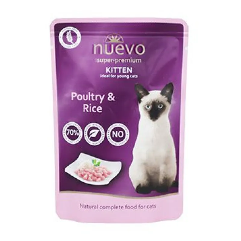 Nuevo kotě kapsa drůbeží s rýží 85g Hete Deal