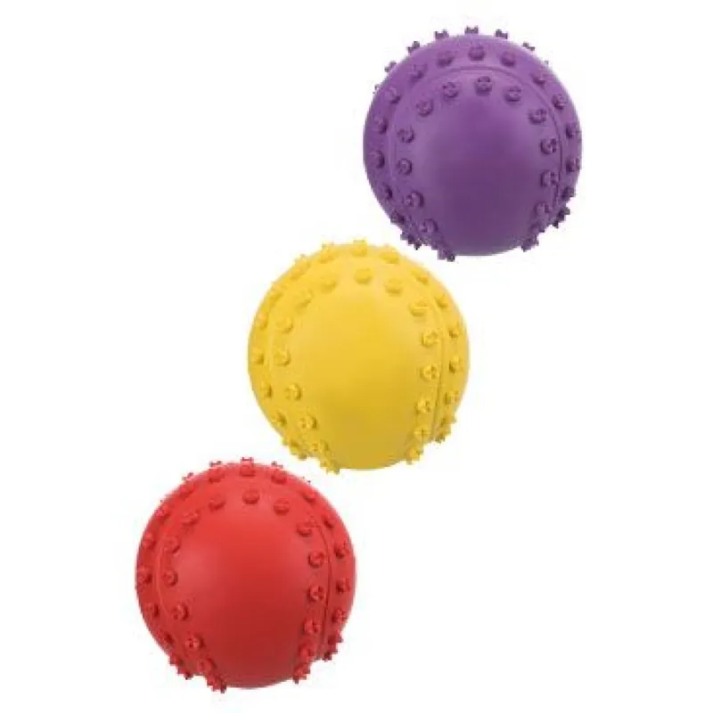Finale Uitverkoop Hračka pes Míč s bodlinami a zvukem 6cm TR