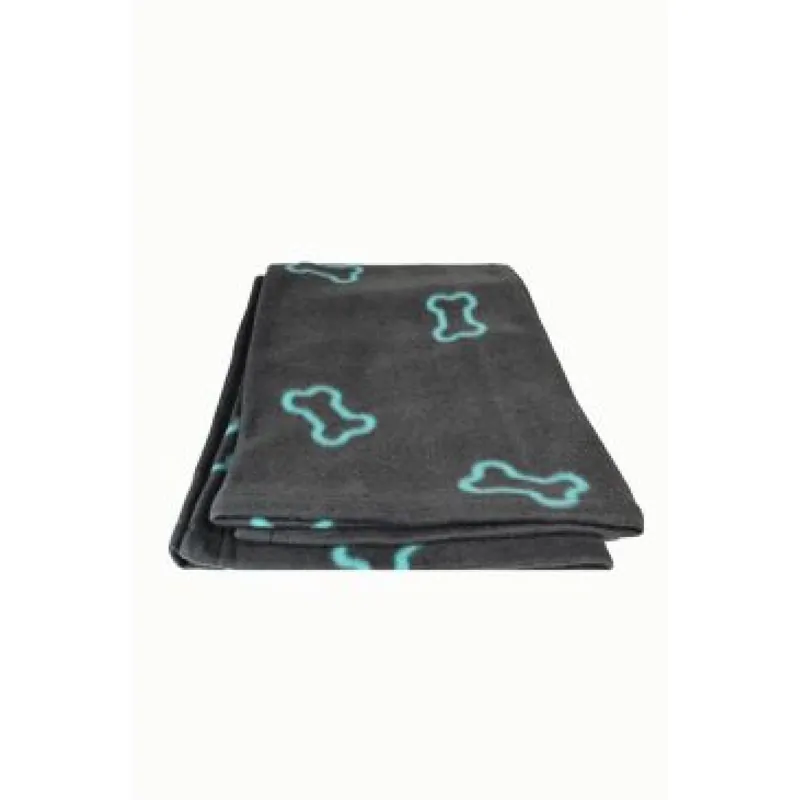 Deka pro psy BEANY modré kostičky 100x70cm šedá TR Bestseller
