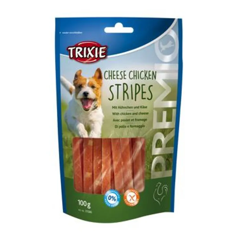 Betrouwbaar Pochoutka Premio CHICKEN CHEESE STRIPES pro psy 100gTR