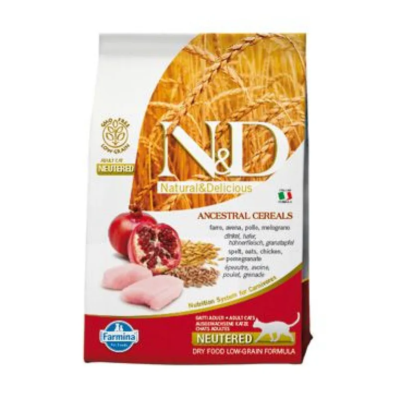 Nu Kopen N&D LG CAT Neutered Chicken & Pomegranate 5kg