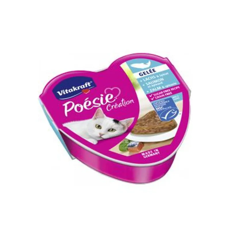 Betrouwbaar Vitakraft Cat Poésie Création Gelée losos a špenát 85g
