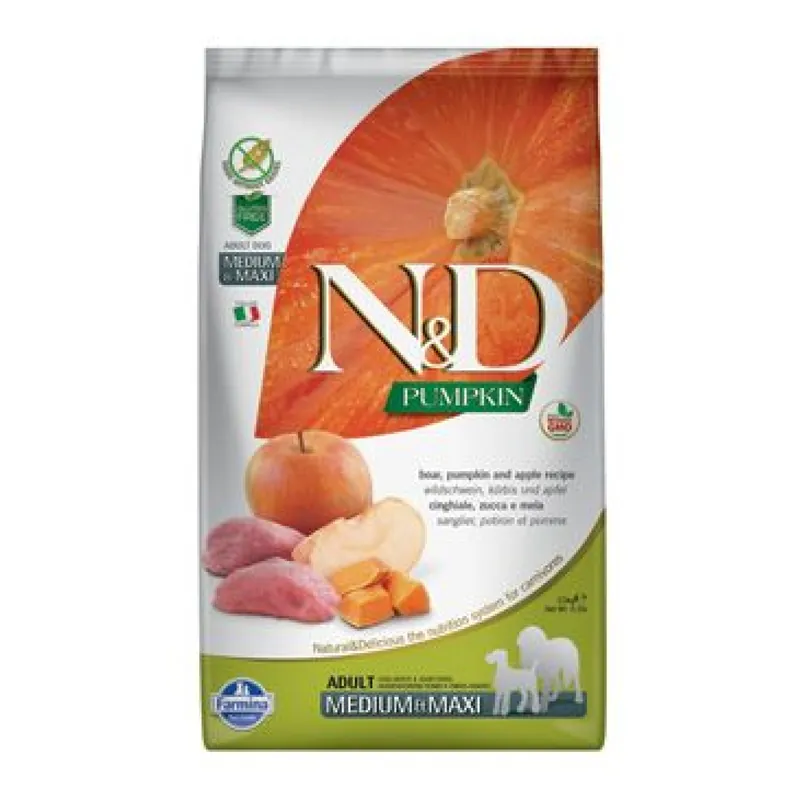 N&D Pumpkin DOG Adult M/L Boar & Apple 2,5kg Gecertificeerd