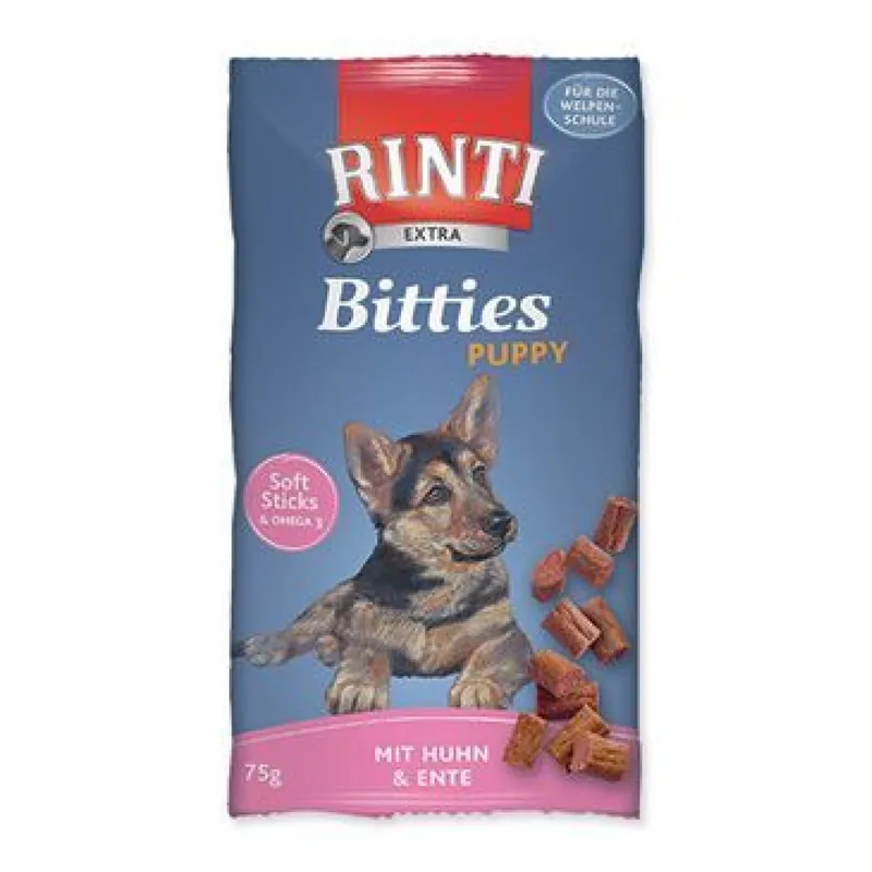 Rinti Dog Extra Bits Puppy pochoutka kuře+kachna 75g Actieprijs