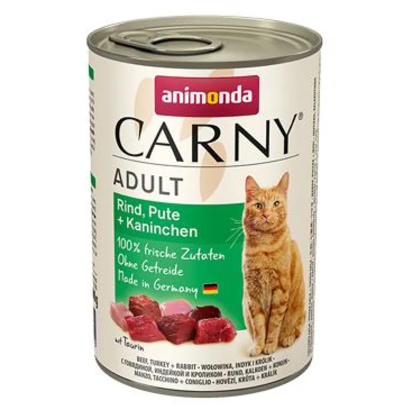 Animonda kočka CARNY konz. Adul hov/ krůta/králík 400g Premium