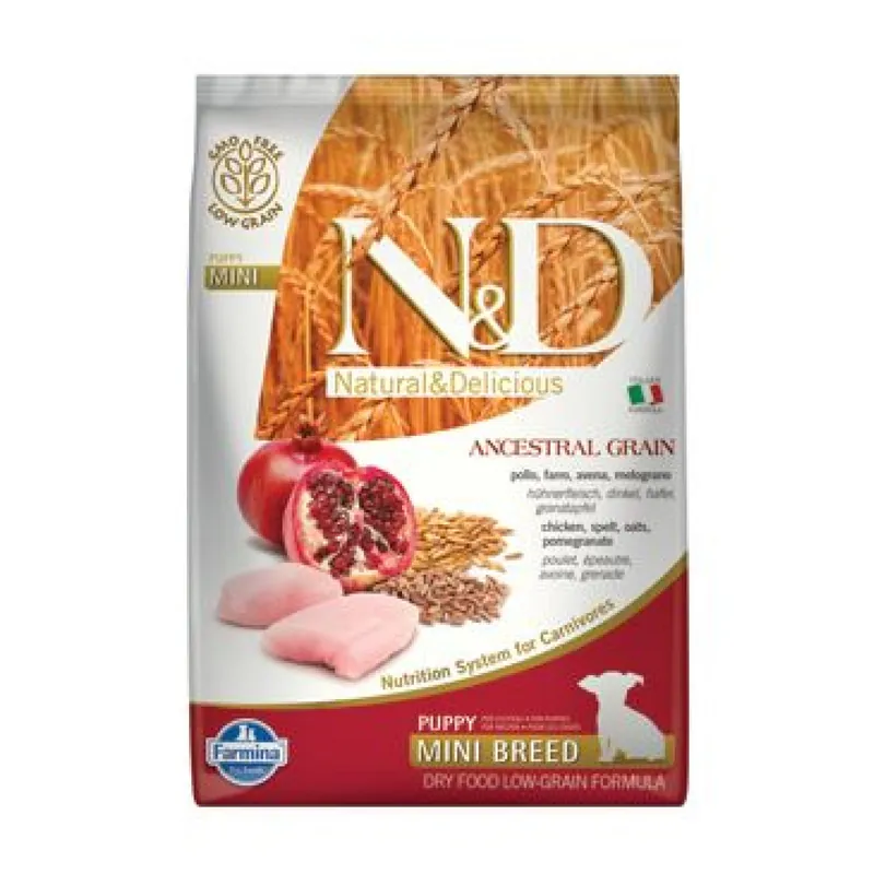 N&D LG DOG Puppy Mini Chicken & Pomegr 7kg Seizoensaanbieding