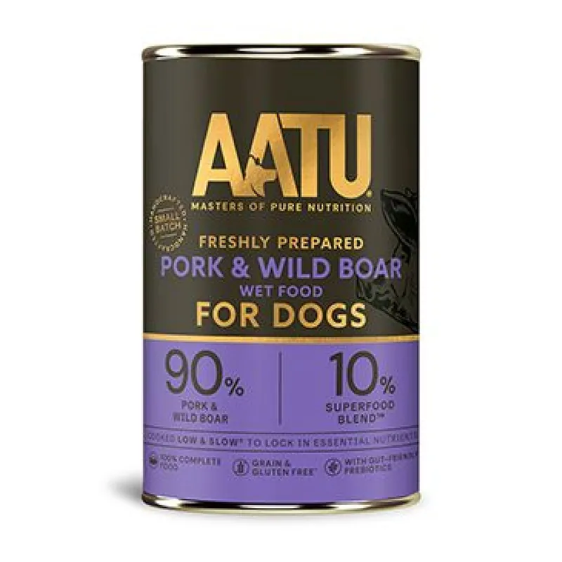 AATU Dog Pork&Wild Boar konz. 400g Flitsaanbieding