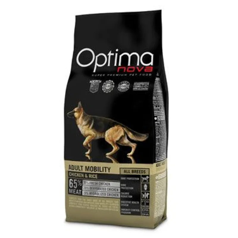 Optima Nova Dog Adult Mobility Chicken&Rice 12kg Populair