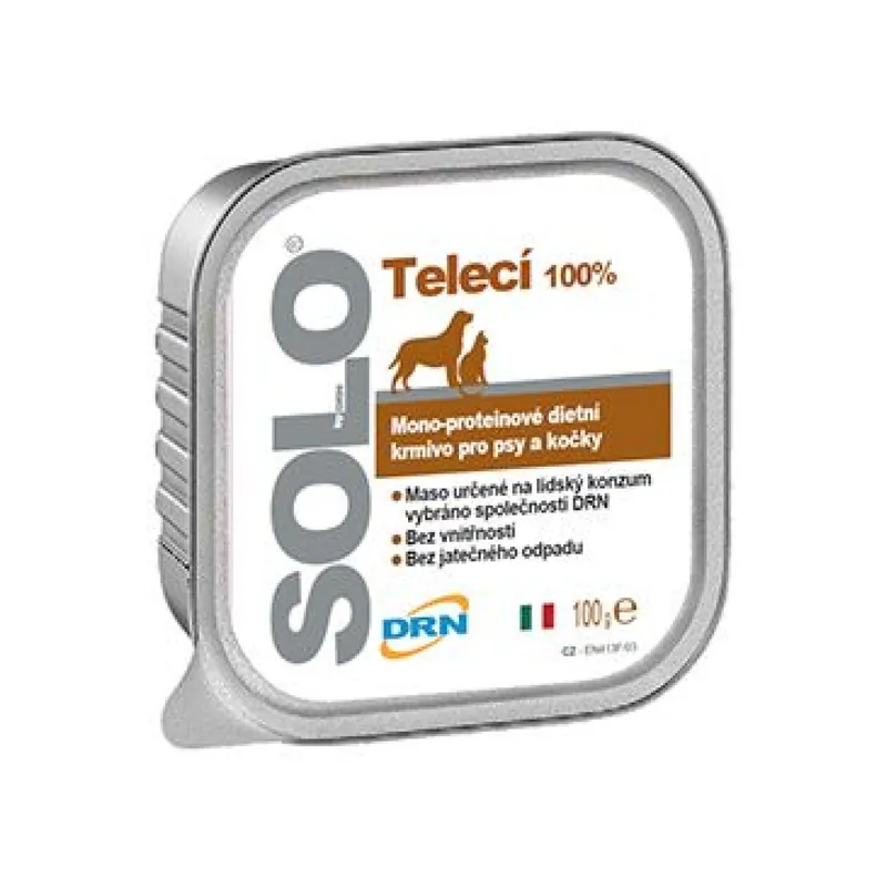 SOLO Vitello 100% (telecí) vanička 100g Flitsaanbieding
