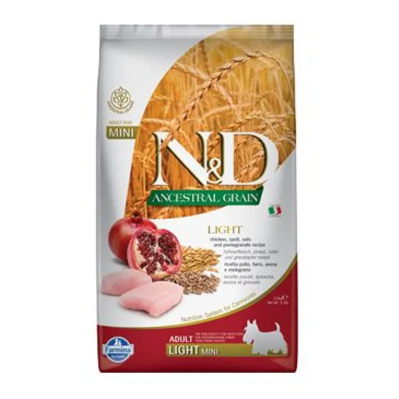 N&D LG DOG Light Mini Chicken & Pomegr 2,5kg Flitsaanbieding