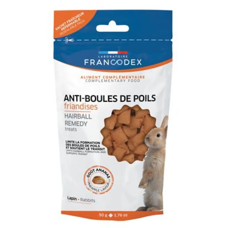 Lage Prijs Francodex pochoutka Hairball Remedy králík 50g