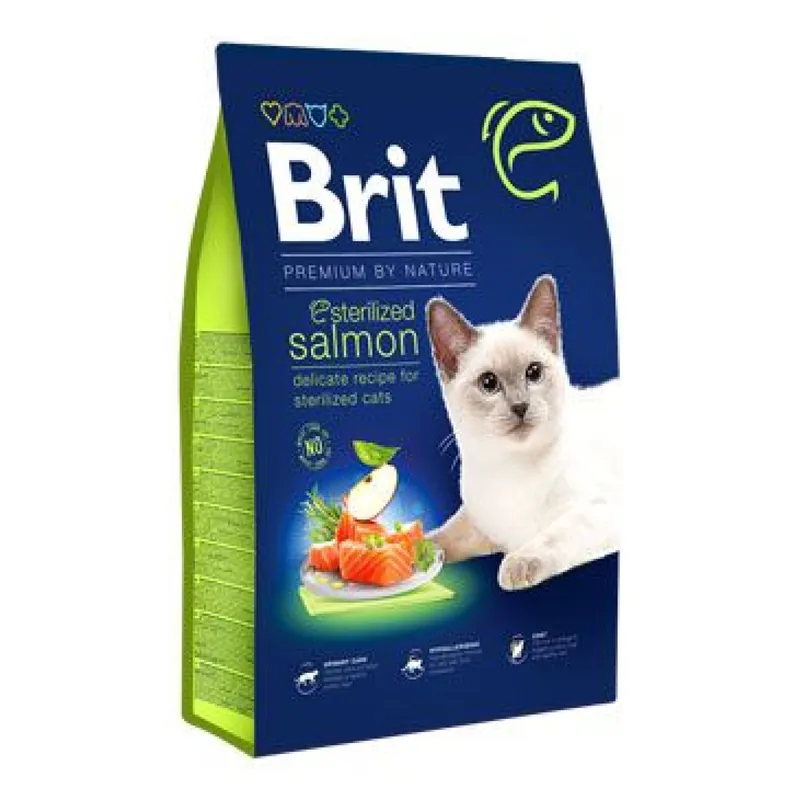 Tijdelijk Beschikbaar Brit Premium Cat by Nature Sterilized Salmon 800g