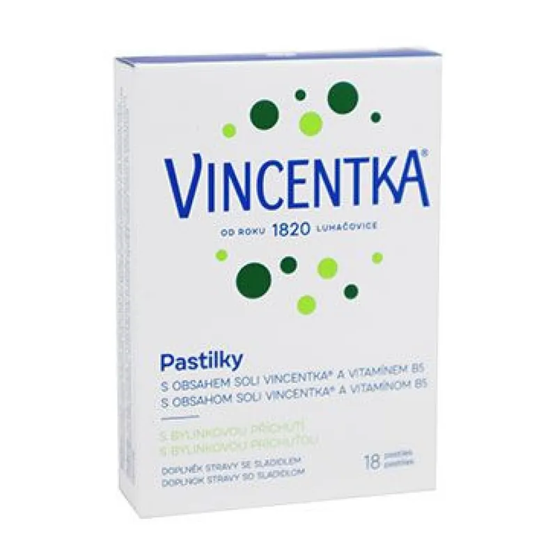 Koop Online Vincentka pastilky s bylinnou příchutí 18ctb