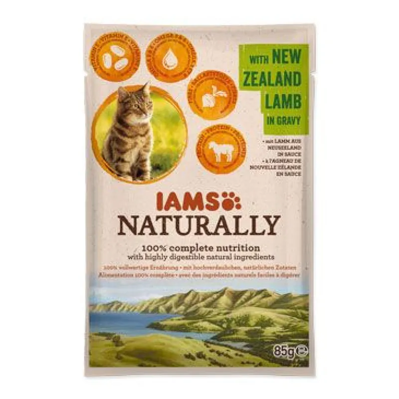Laatste Versie Iams Cat Adult Naturally kapsa Lamb in gravy 85g