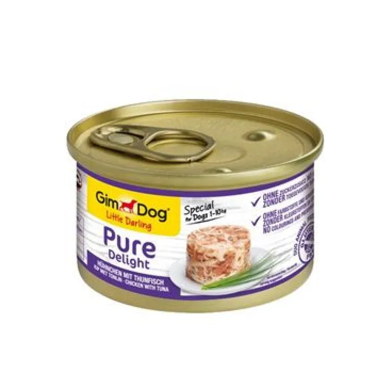 GimDog Pure Delight konz. kuře s tuňákem 85g Lage Kosten