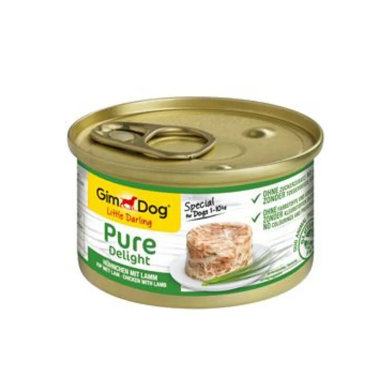 Lage Prijs GimDog Pure Delight konz. kuře s jehněčím 150g