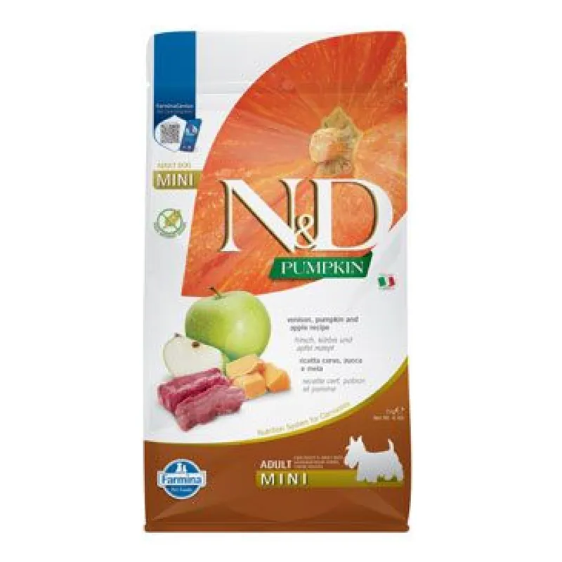 Meest Verkocht N&D Pumpkin DOG Adult Mini Venison & Apple 2kg