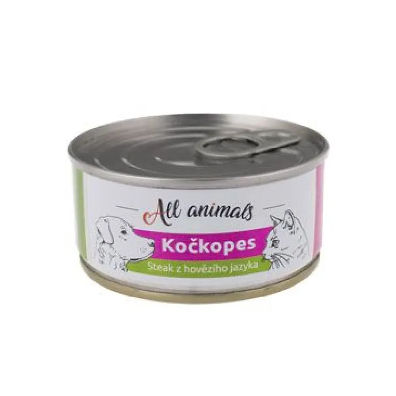 All Animals kočkopes steak z hovězího jazyka 100g Lage Kosten