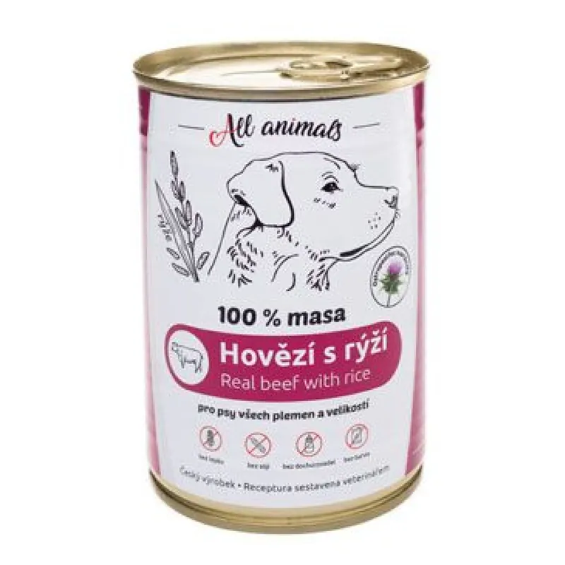 Express Levering All Animals DOG hovězí mleté s rýží 400g